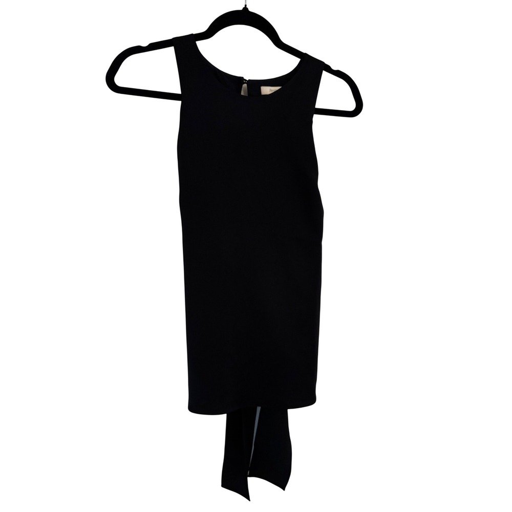 Favorite Daughter Black Sleeveless Tie Back Open Back Blouse Top Large